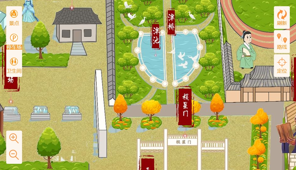 天桥手绘地图景区语音讲解导览系统：智慧景区建设的基石